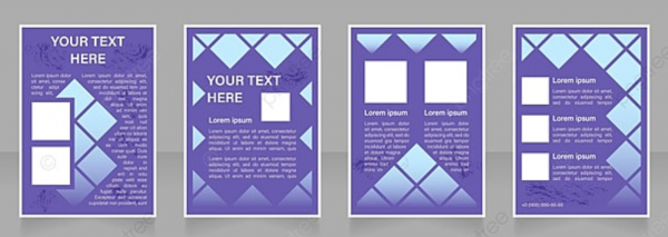 Desain brosur katering dengan tata letak simetris